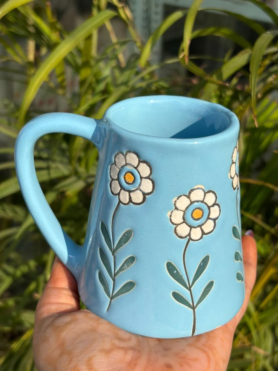 Blue Daisy Dew Mug - Image 2