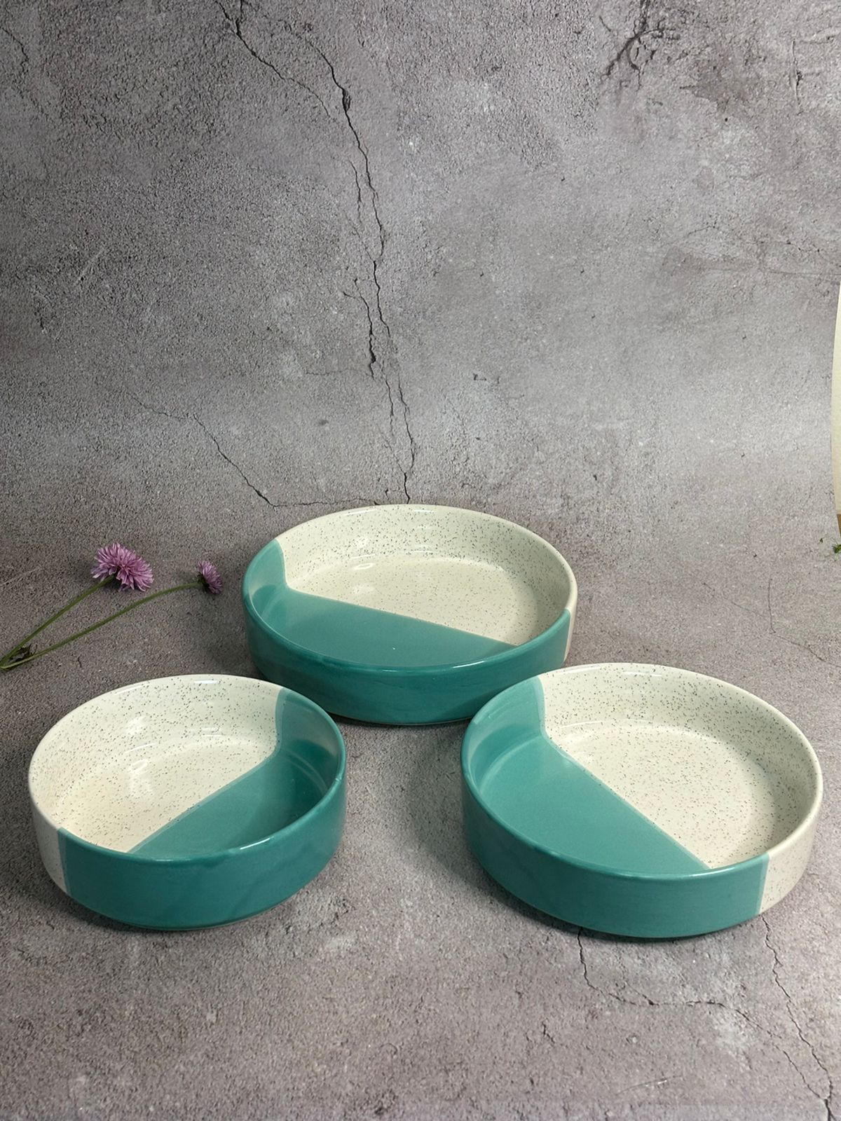Blue Dual Shade Serving/Salad Bowl Set (Set of 3) - Image 5