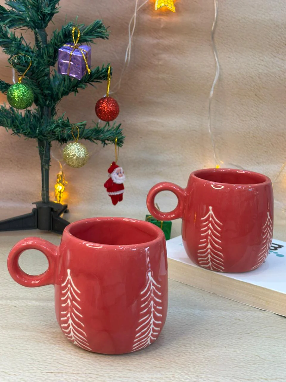 Christmas Pine Red Mug - Image 3