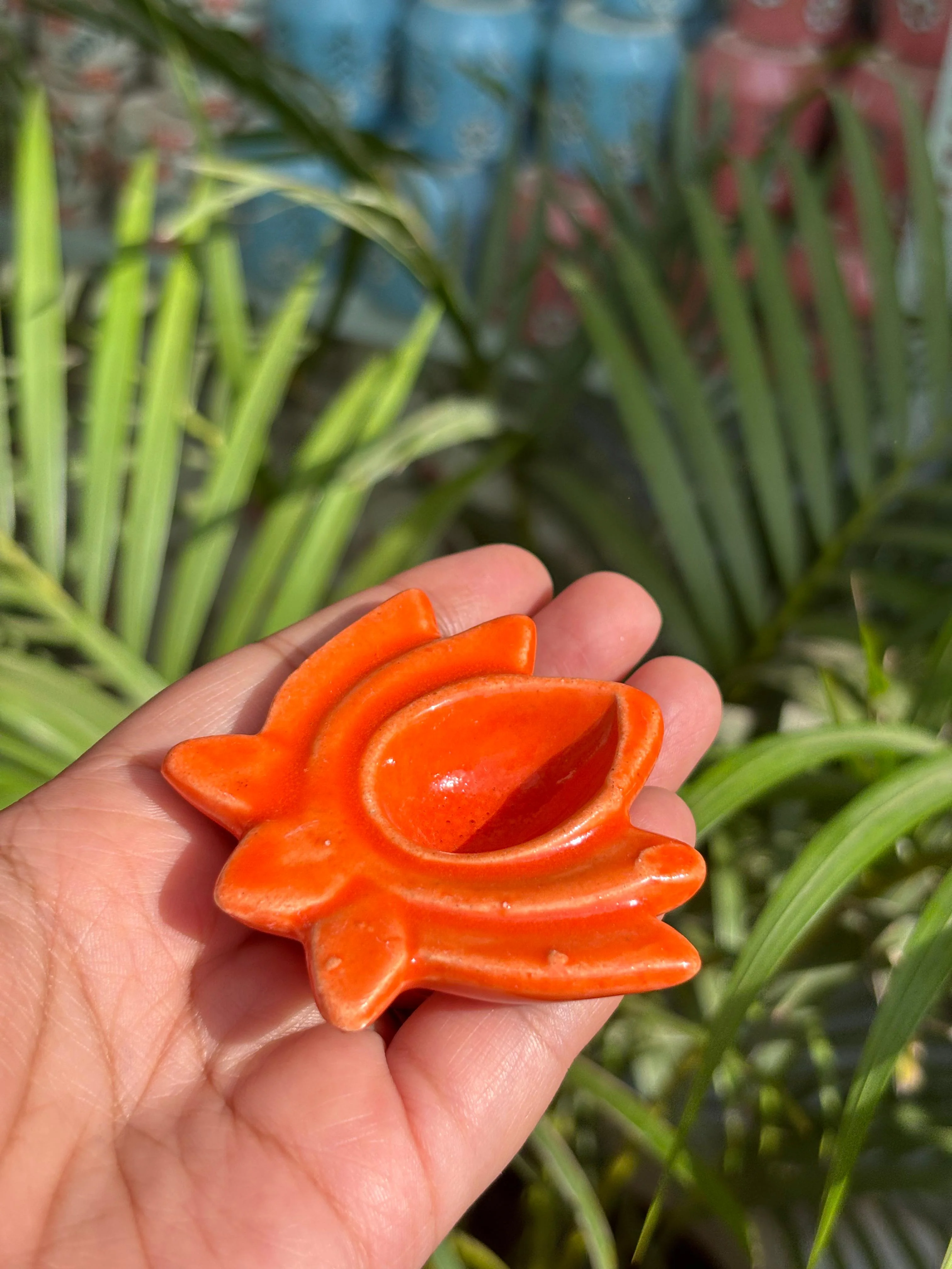 Divine Lotus Diya Set (Set of 5 Assorted Colors) - Image 7