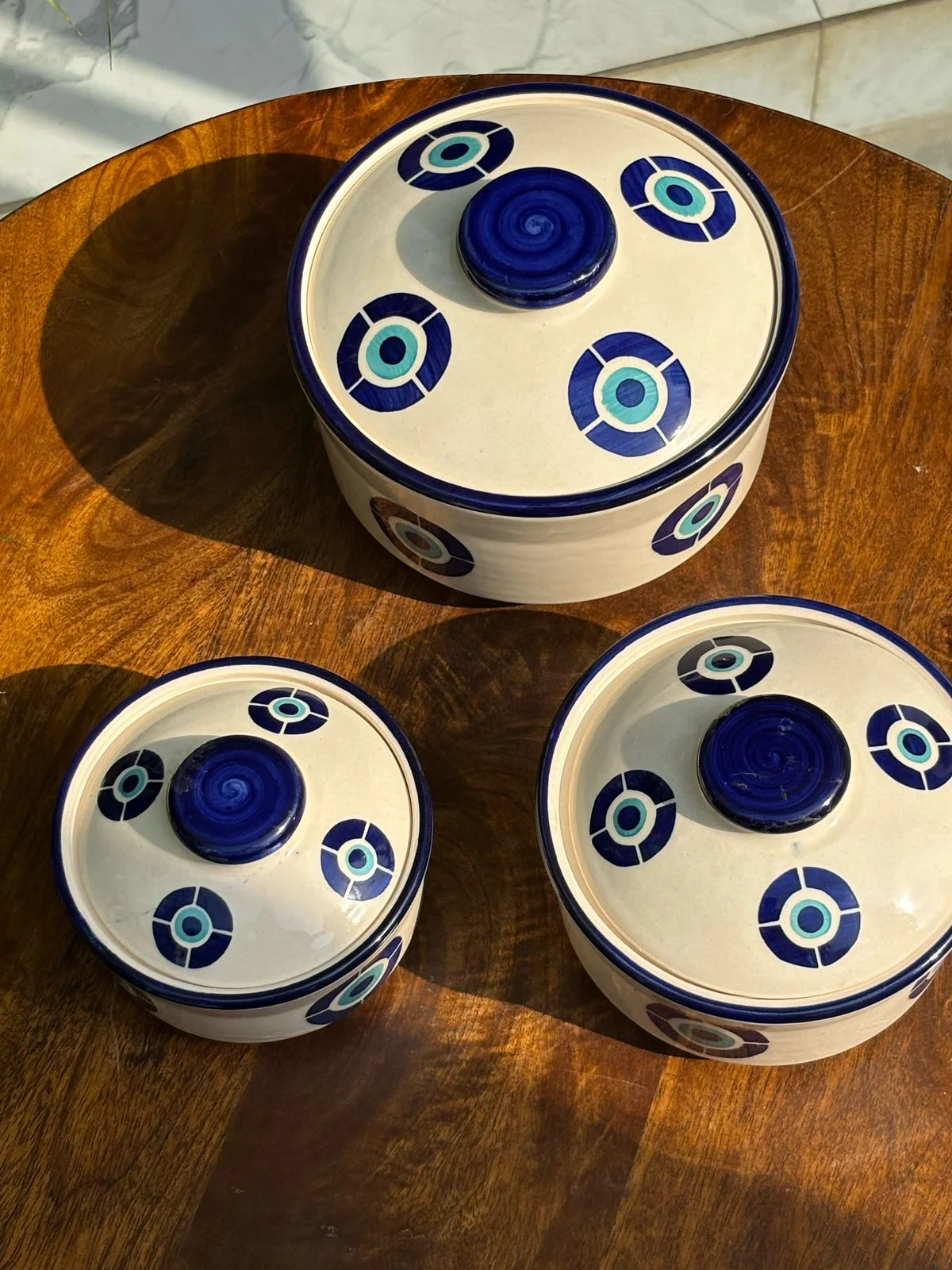 Evil Eye Charm Bowls Set with Lid (Set of 3) - Image 3