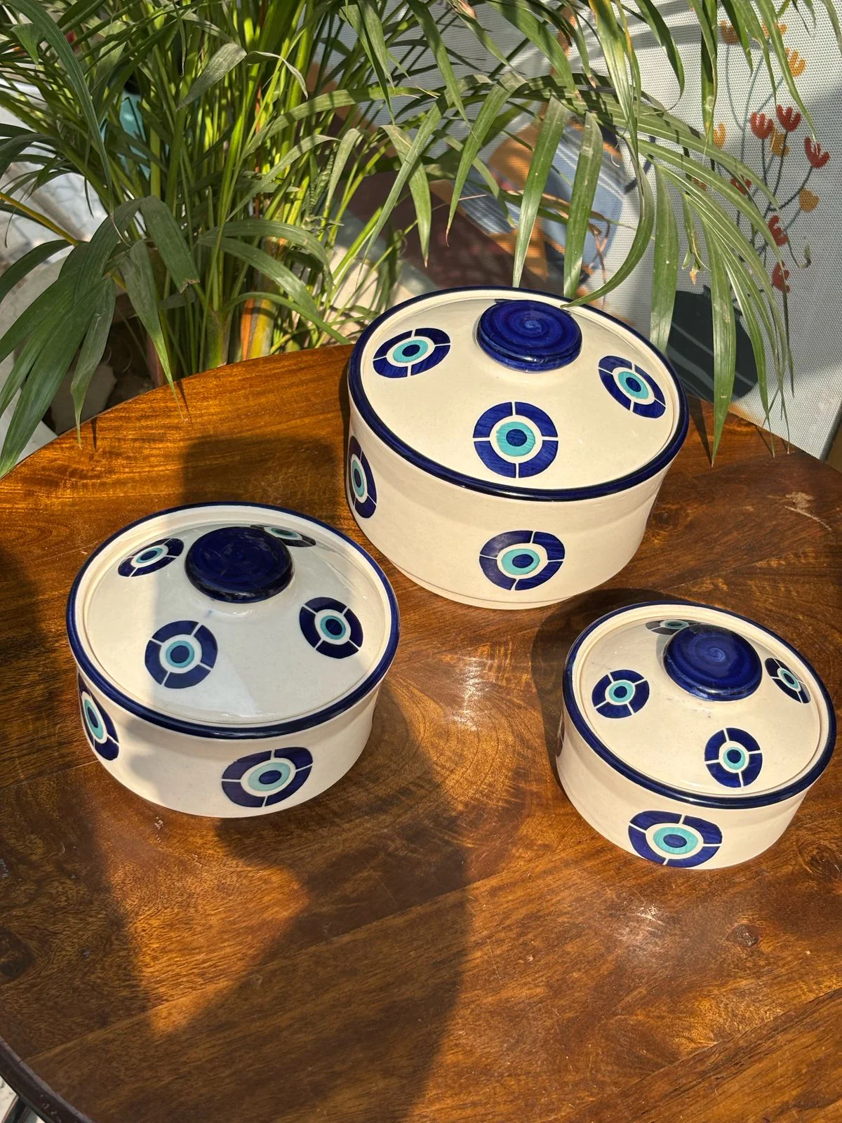 Evil Eye Charm Bowls Set with Lid (Set of 3) - Image 4