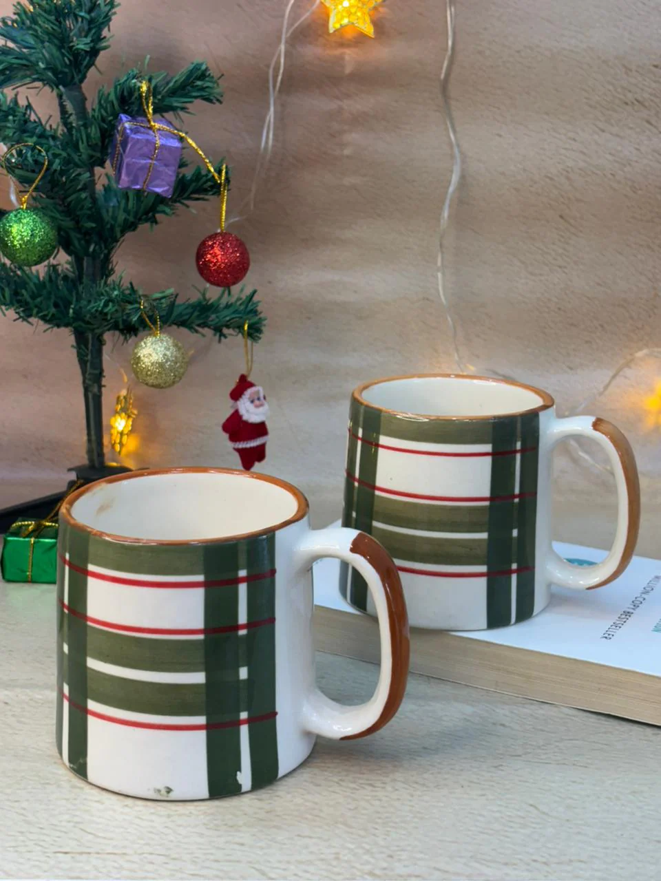 Festive Check Coffee Mug - Image 3