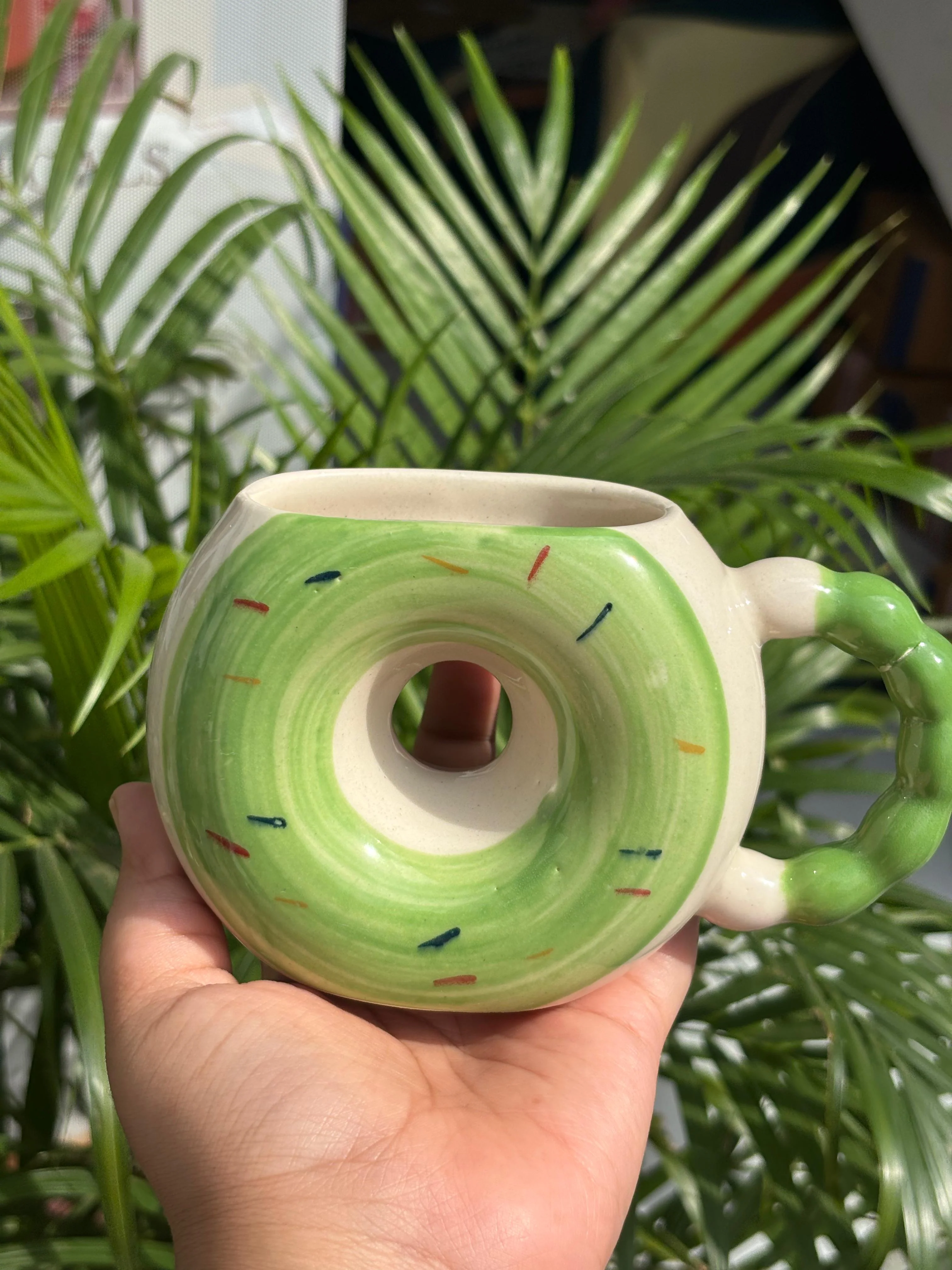 Green Donut Coffee Mug