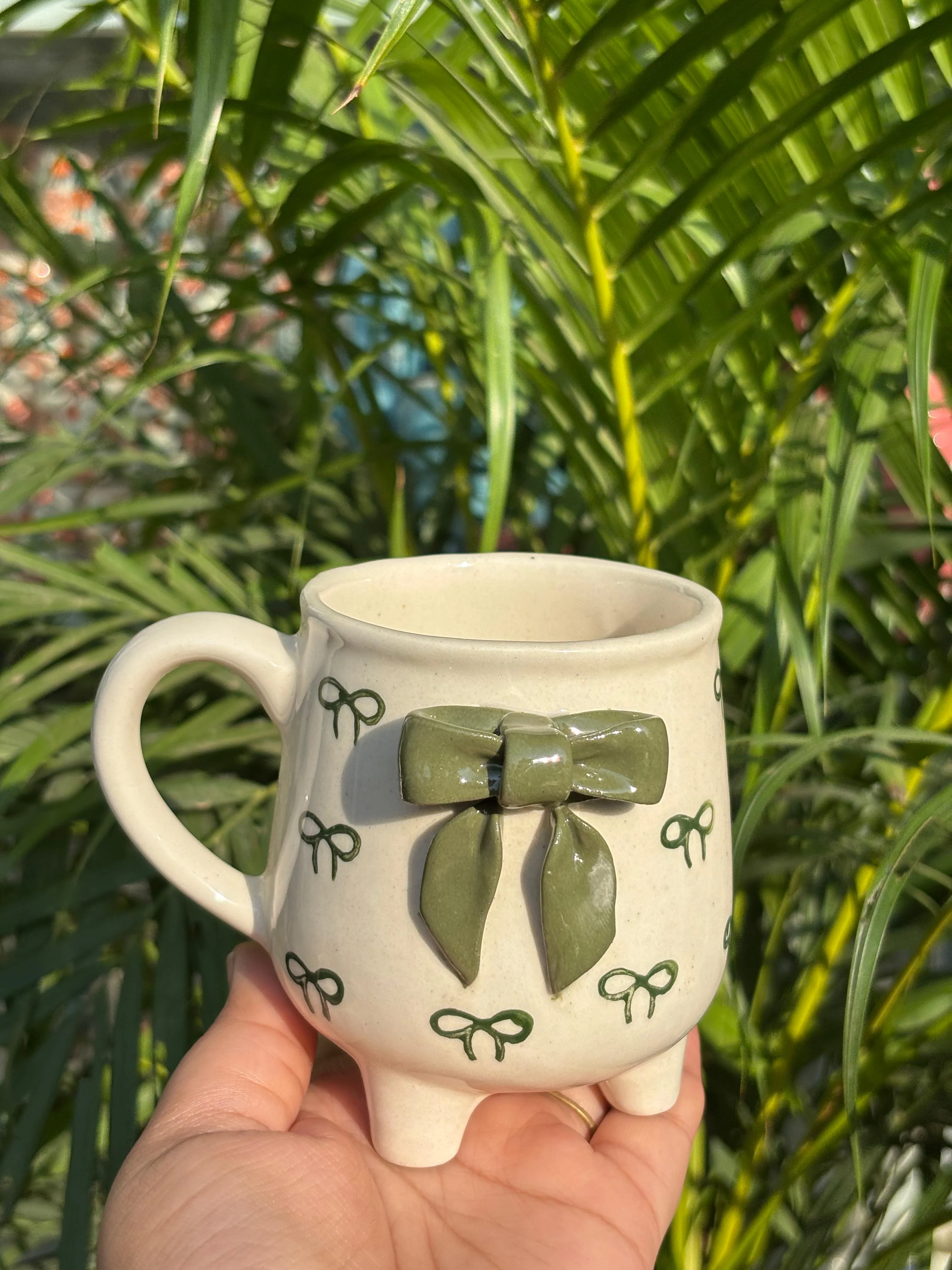 Green Scarlet Bow Leg Coffee Mug - Image 2