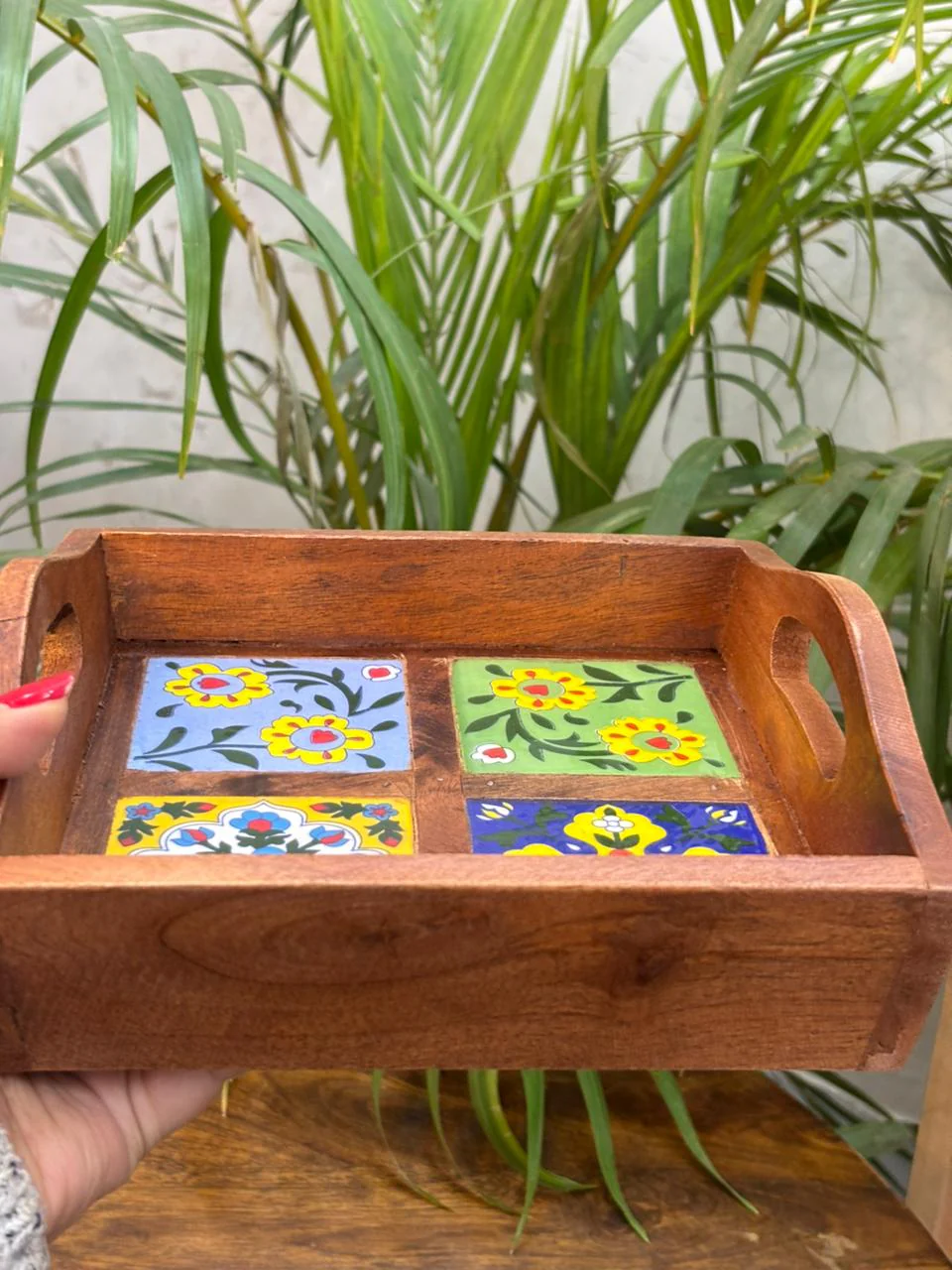 Imperial Mosaic Wooden Tray (Assorted Design) - Image 3