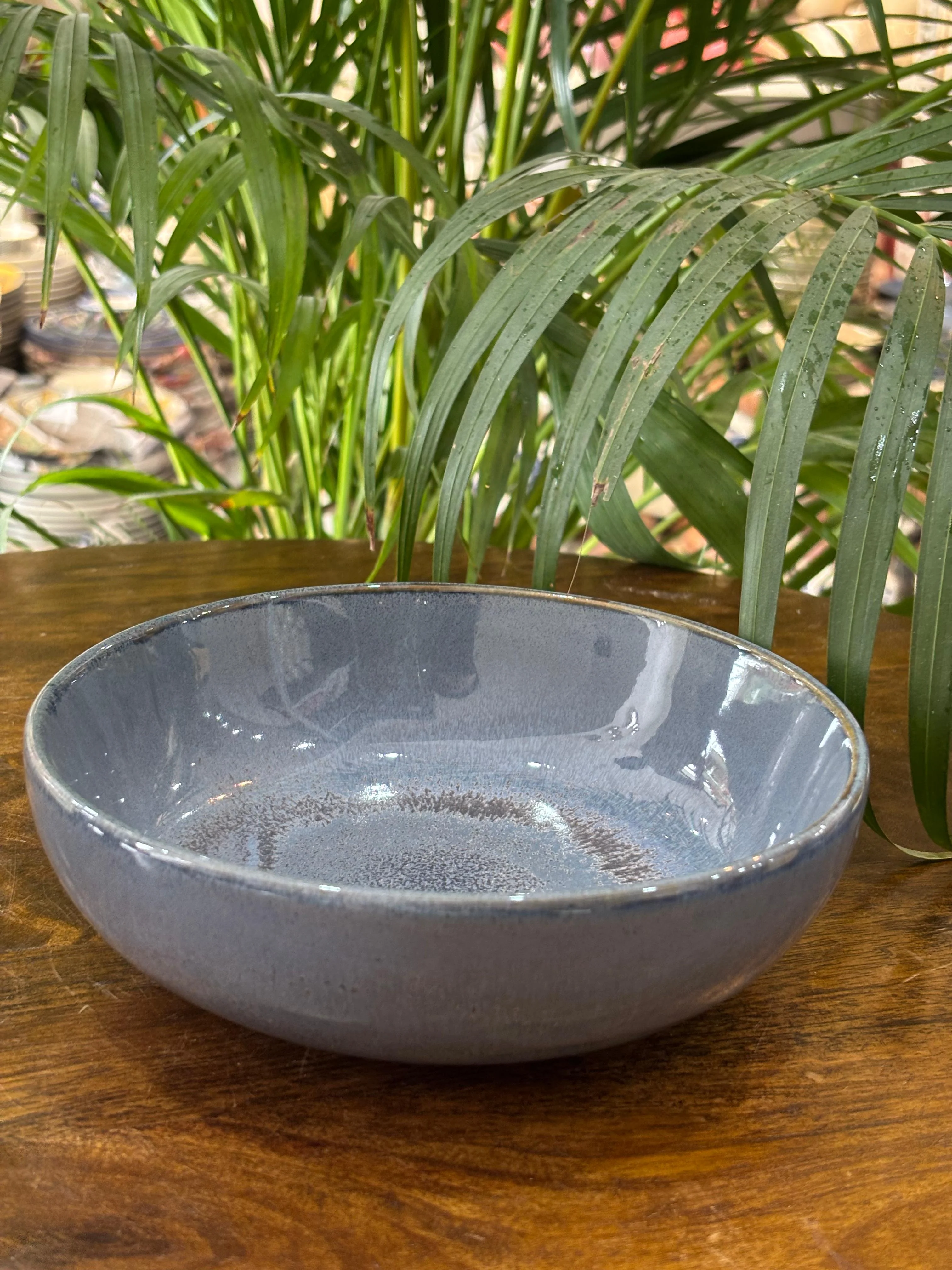 Metallic Blue Glaze Dinner Set (Set of 7) - Image 4