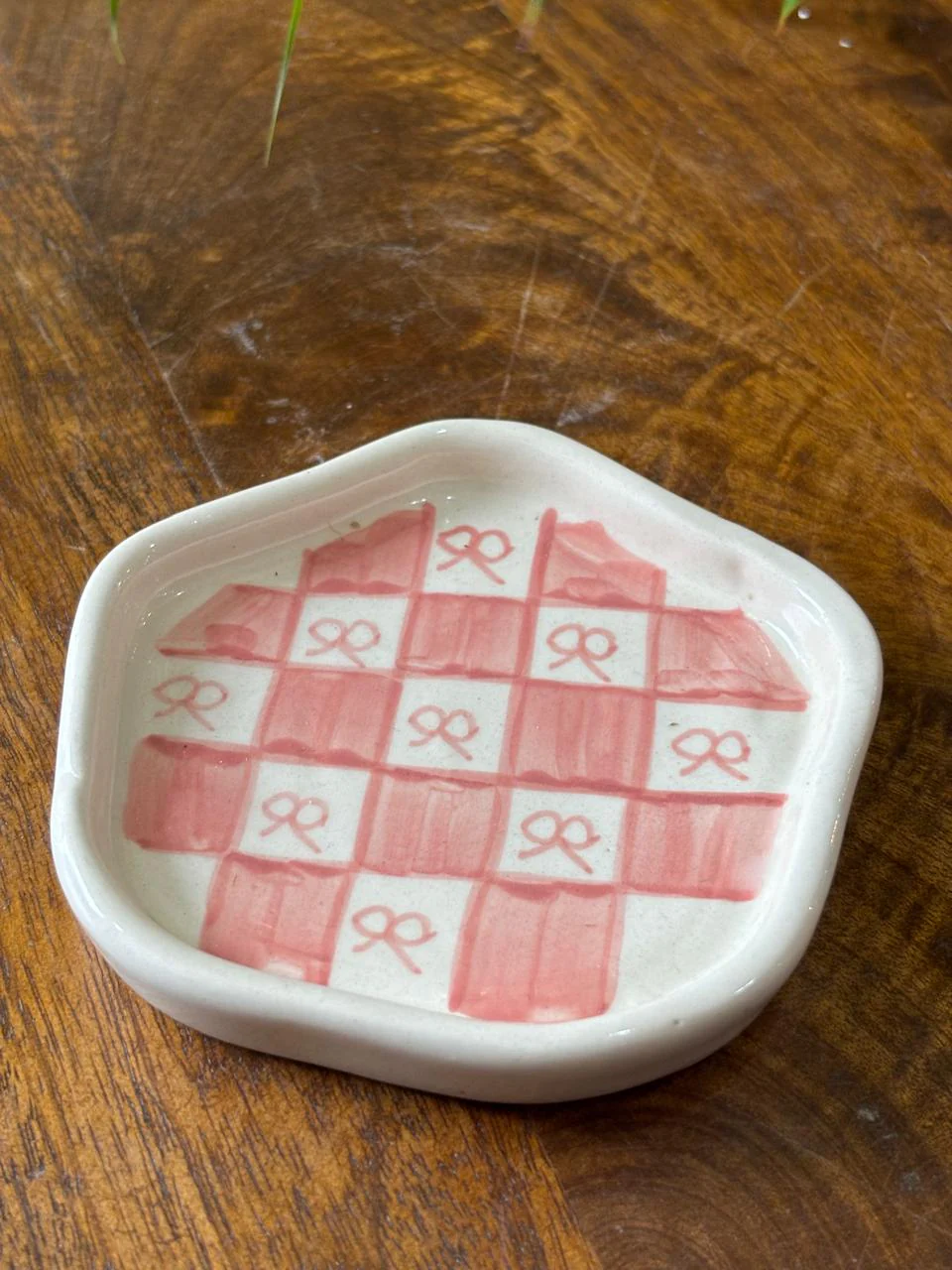 Pink Bow Snack Plates (Set of 2)