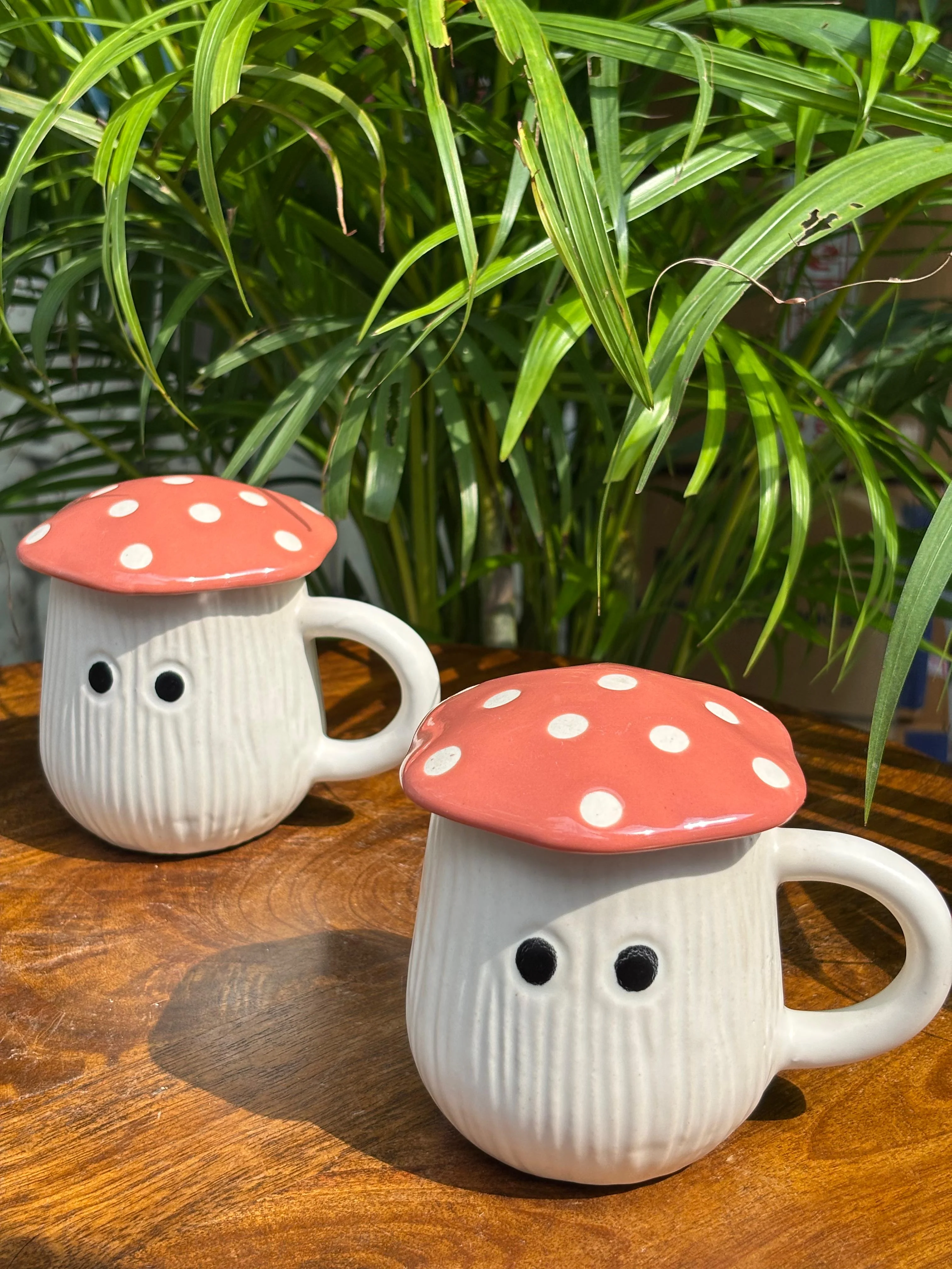 Pink Mushroom Magic Coffee Mug with Lid - Image 4