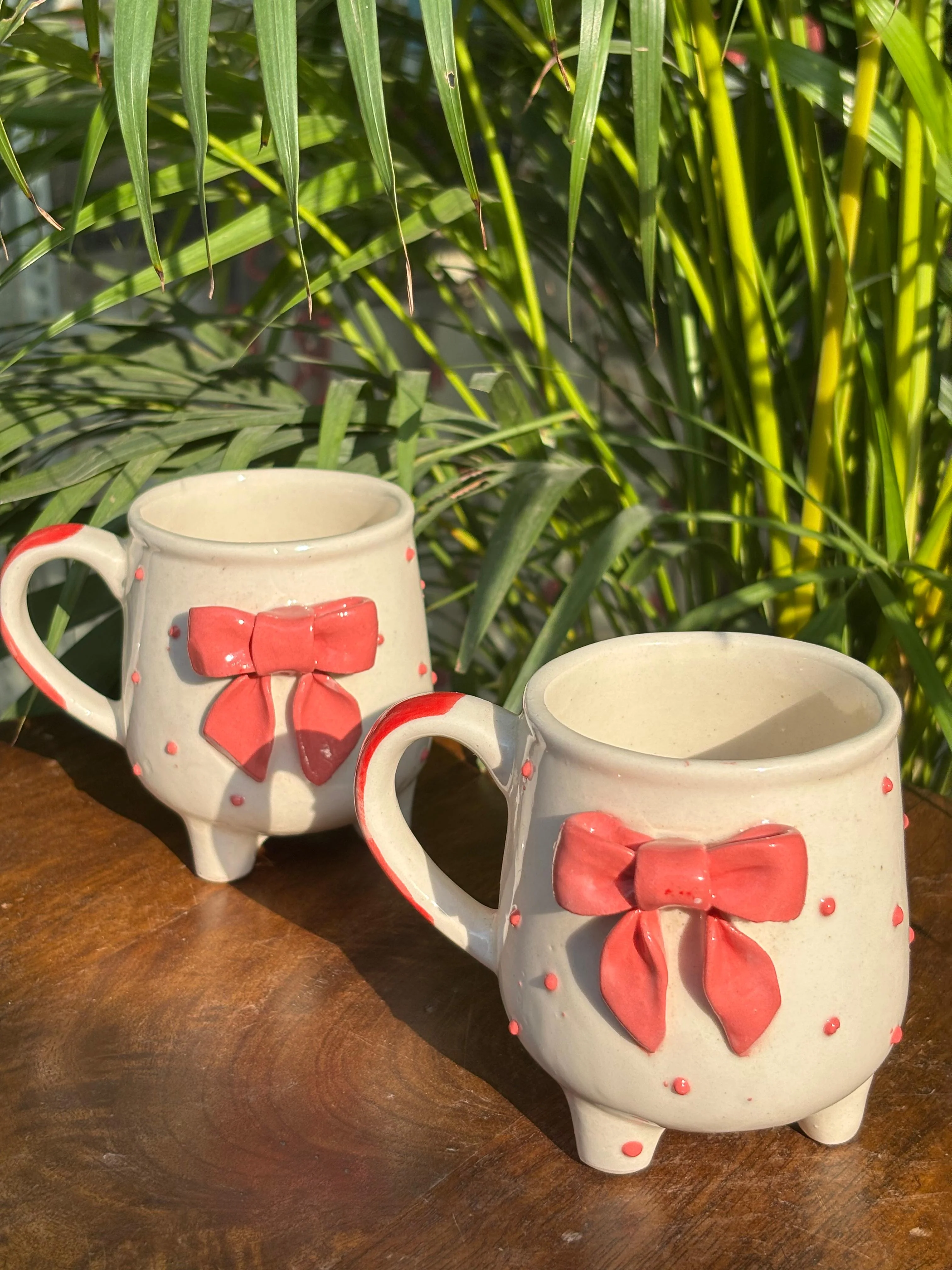 Pink Scarlet Bow Leg Coffee Mug - Image 3