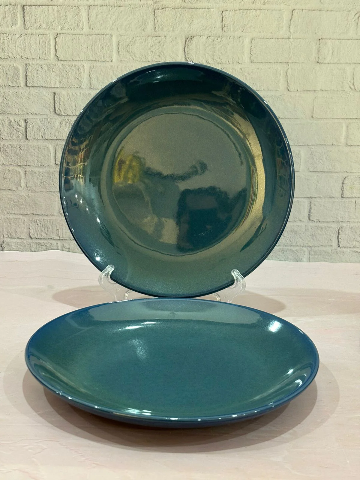 Blue Glaze Dinner Set (Set of 7) - Image 3