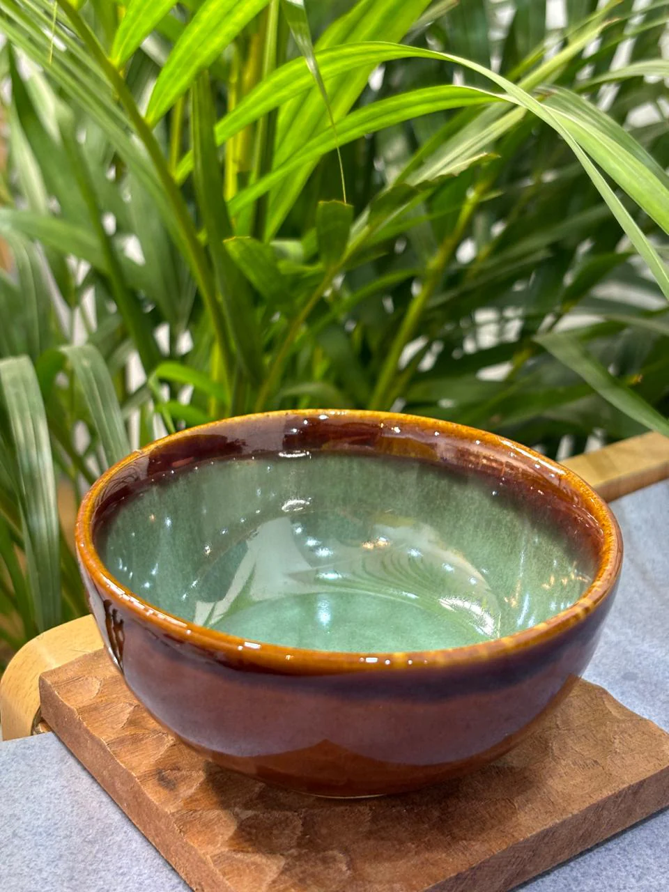 Brown Green Glaze Dinner Set (Set of 3) - Image 3
