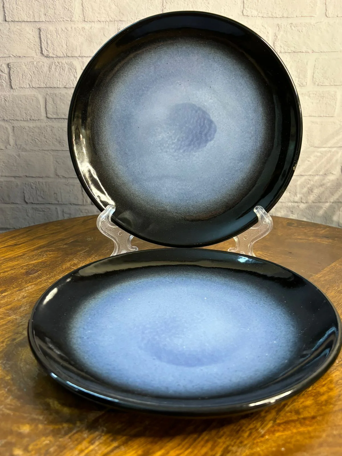 Blue & Black Glaze Dinner Set (Set of 7) - Image 3