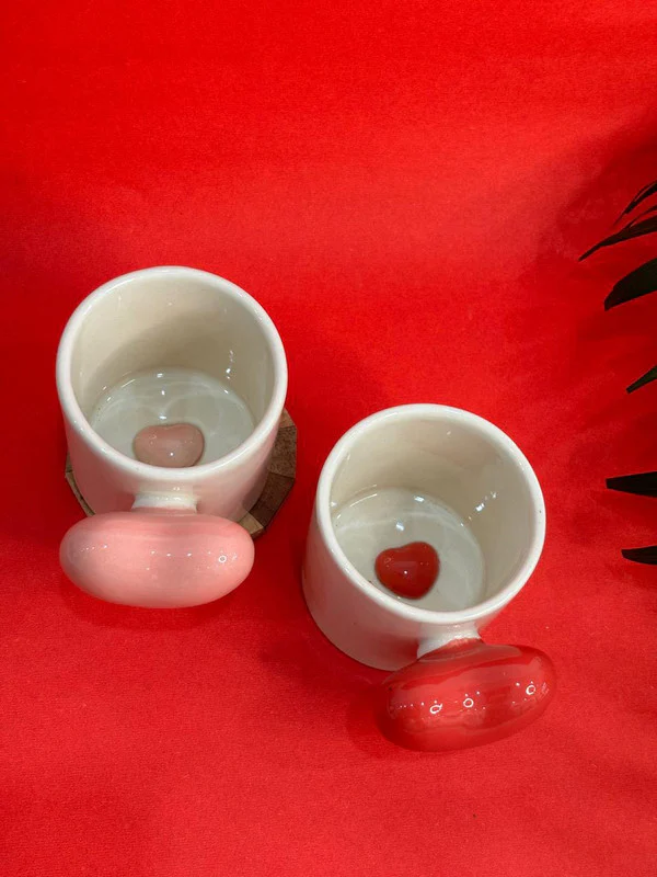 Red & Pink Romance Coffee Mugs Combo Set (Set of 2) - Image 8