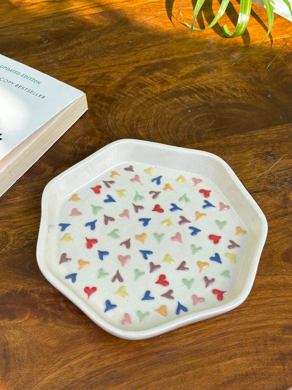 Rainbow Hearts Snack Plate (Big) (Set of 2) - Image 2