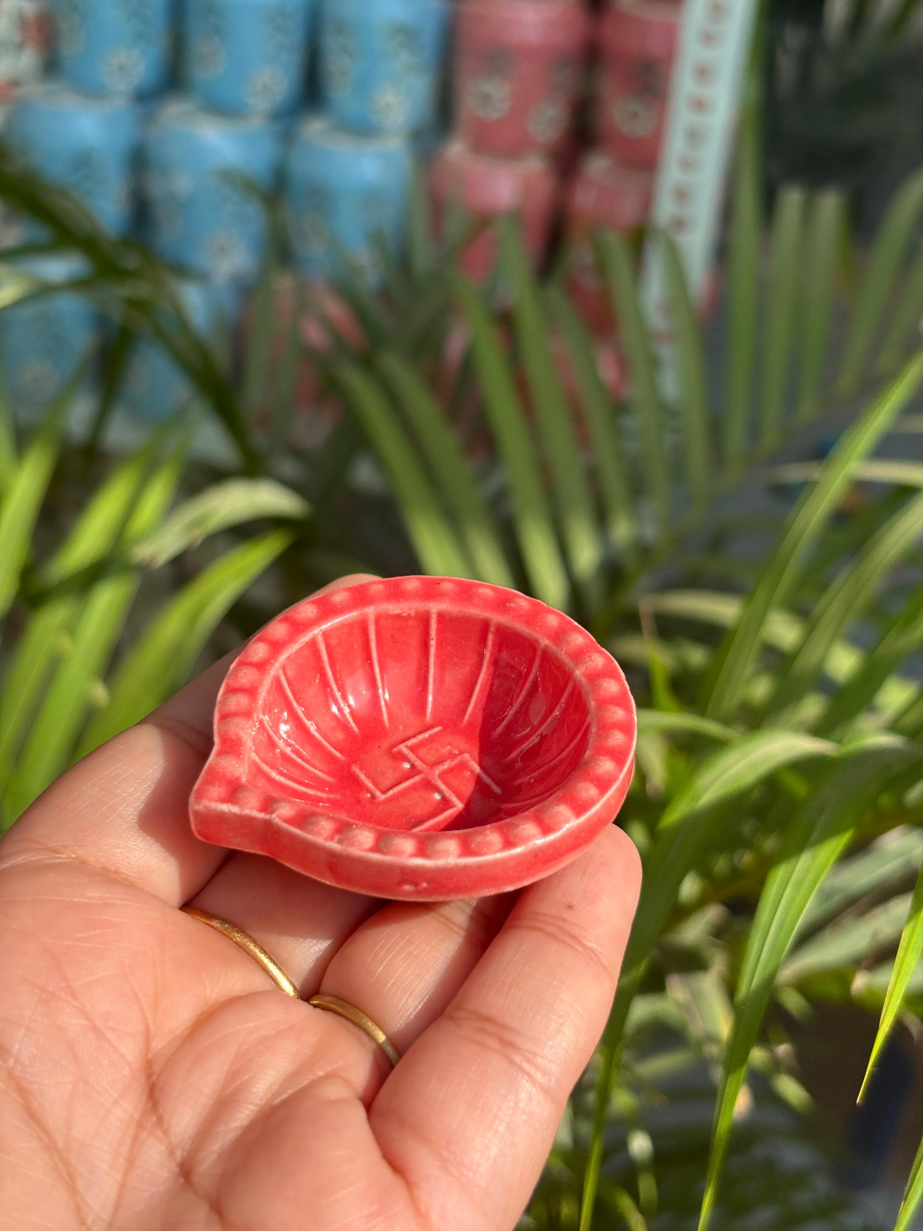 Rangoli Hues Diya's (Set of 4 Assorted Colors) - Image 7