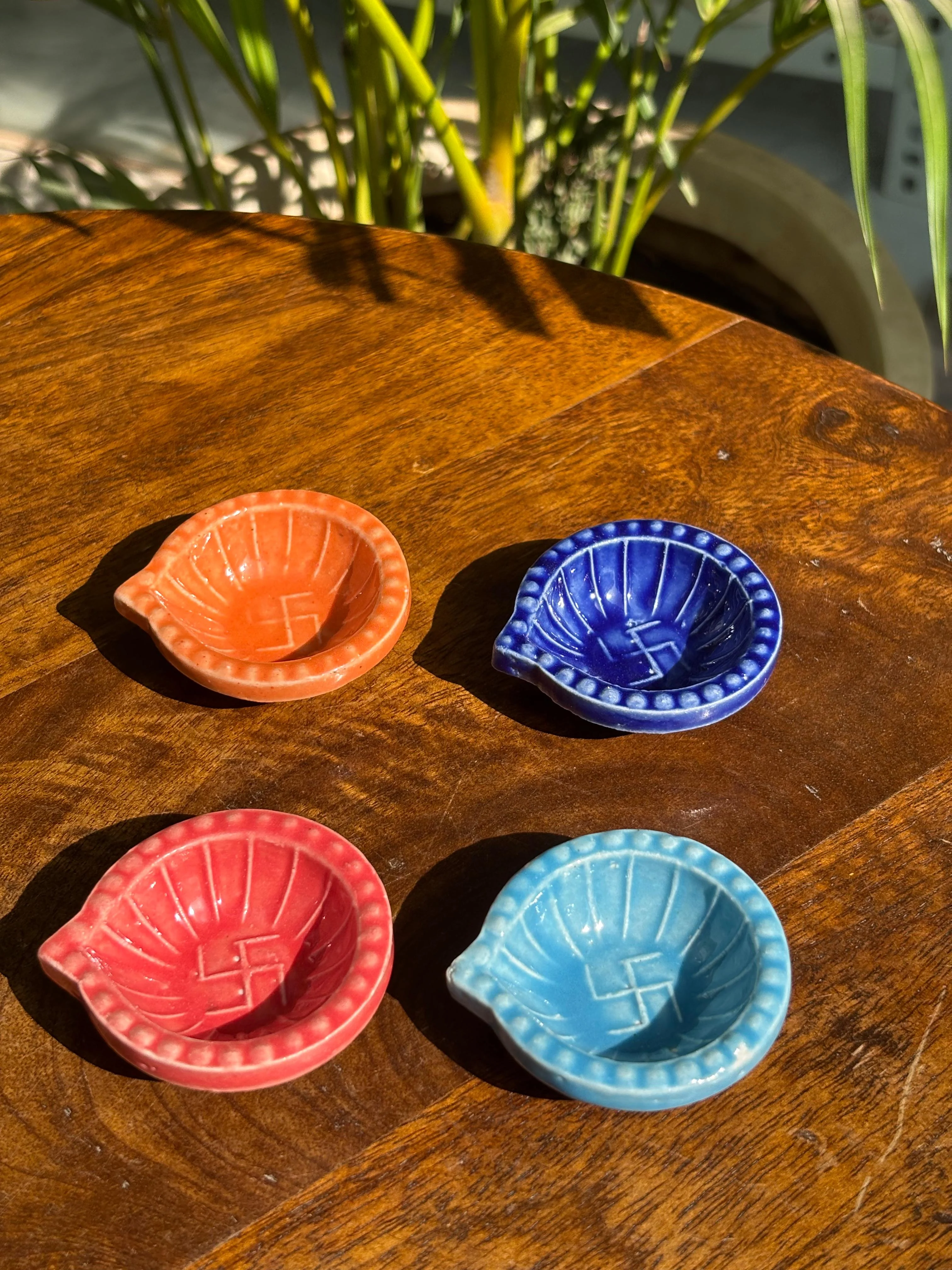 Rangoli Hues Diya's (Set of 4 Assorted Colors) - Image 8