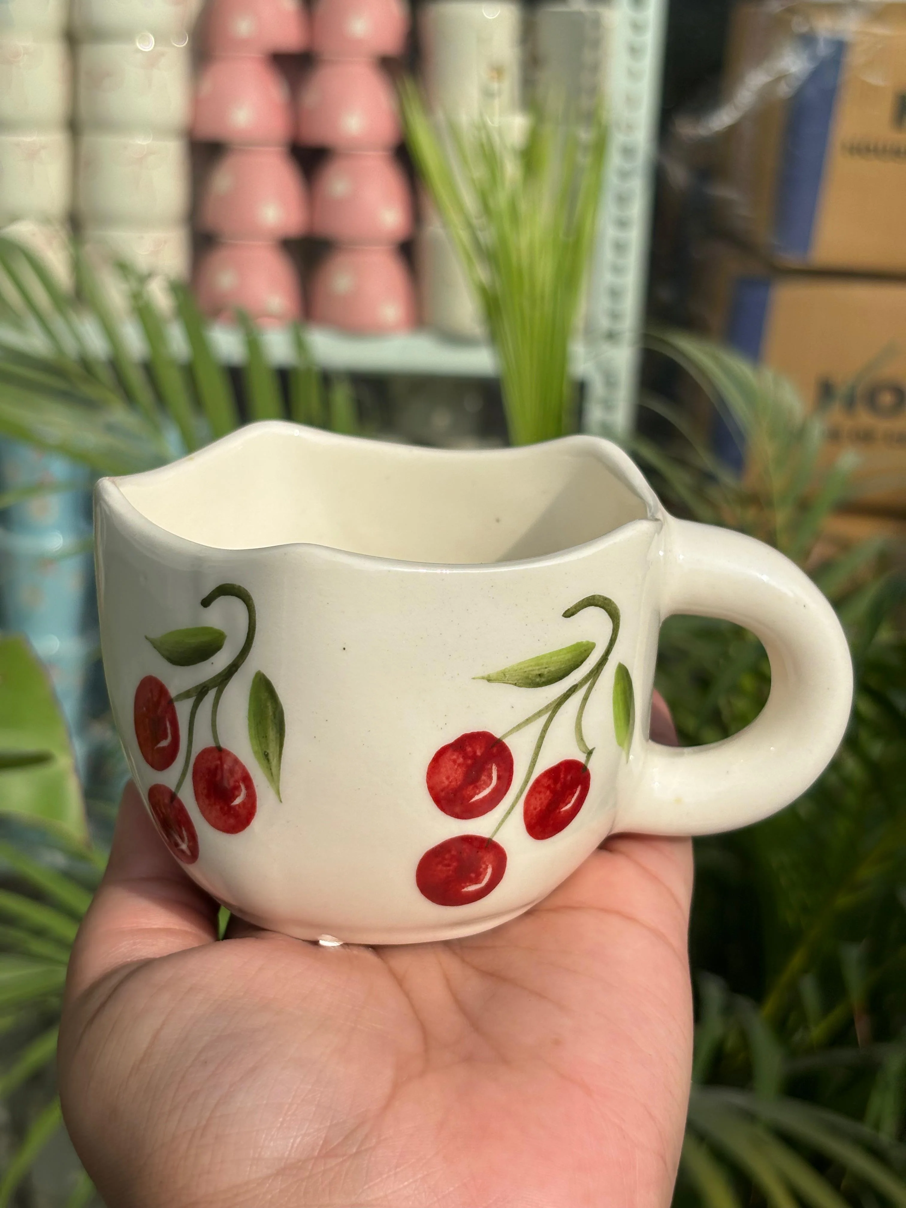Red Cherry Pinterest Coffee Mug