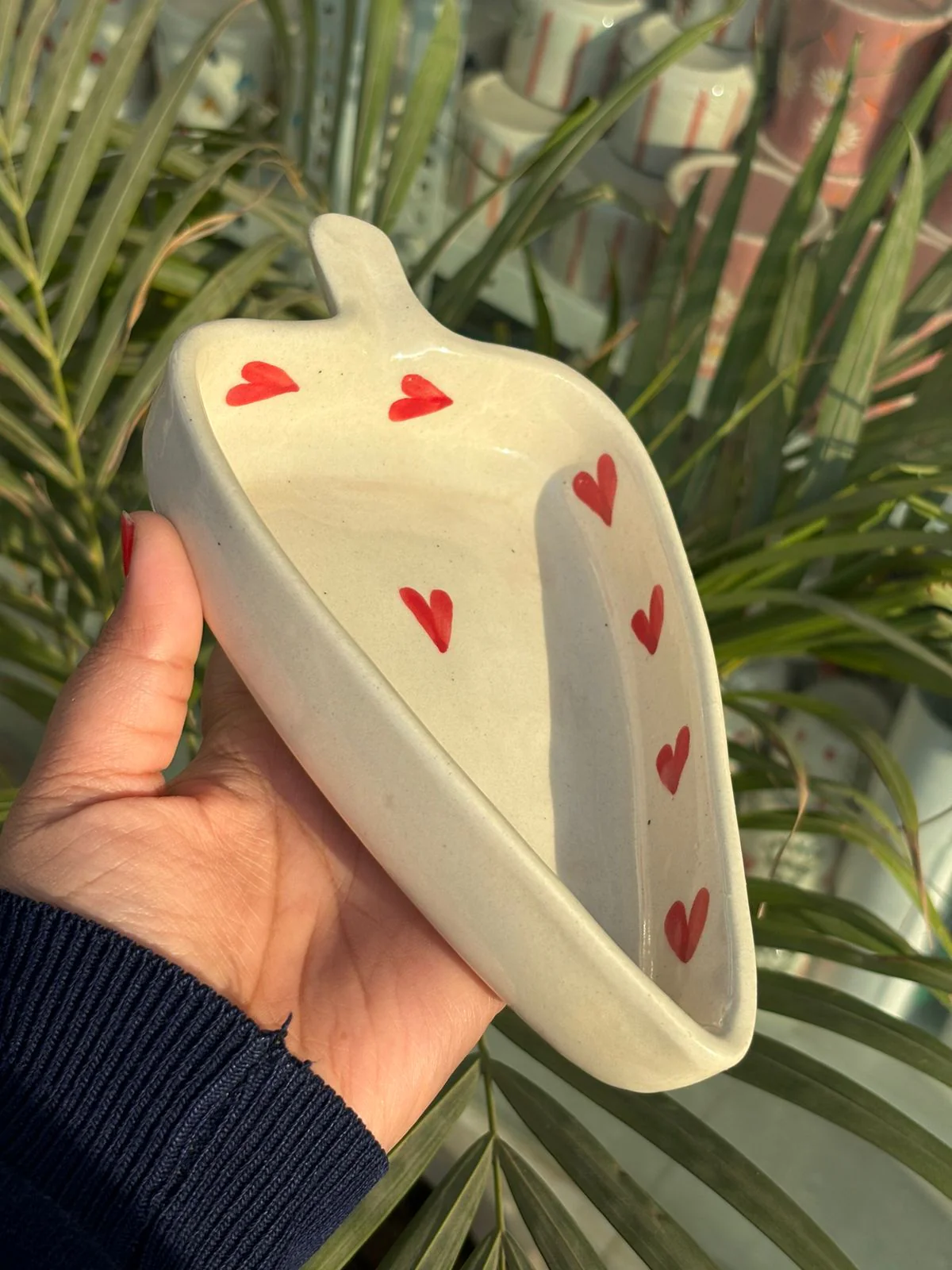 Red Heart Leaf Snack Plate (Set of 2) - Image 2
