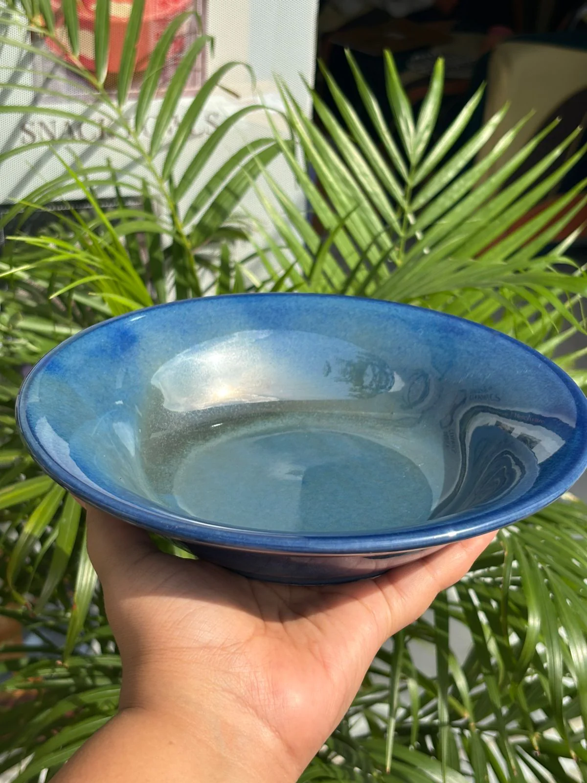 Blue Glaze Pasta Plates (Set of 2) (8.5inc) - Image 3