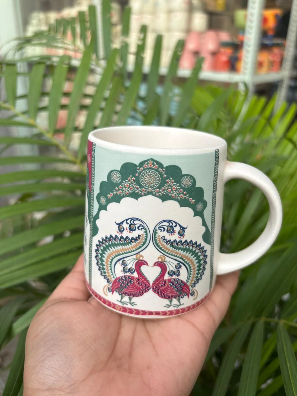Royal Mayura Coffee Mugs (Set of 2) - Image 3