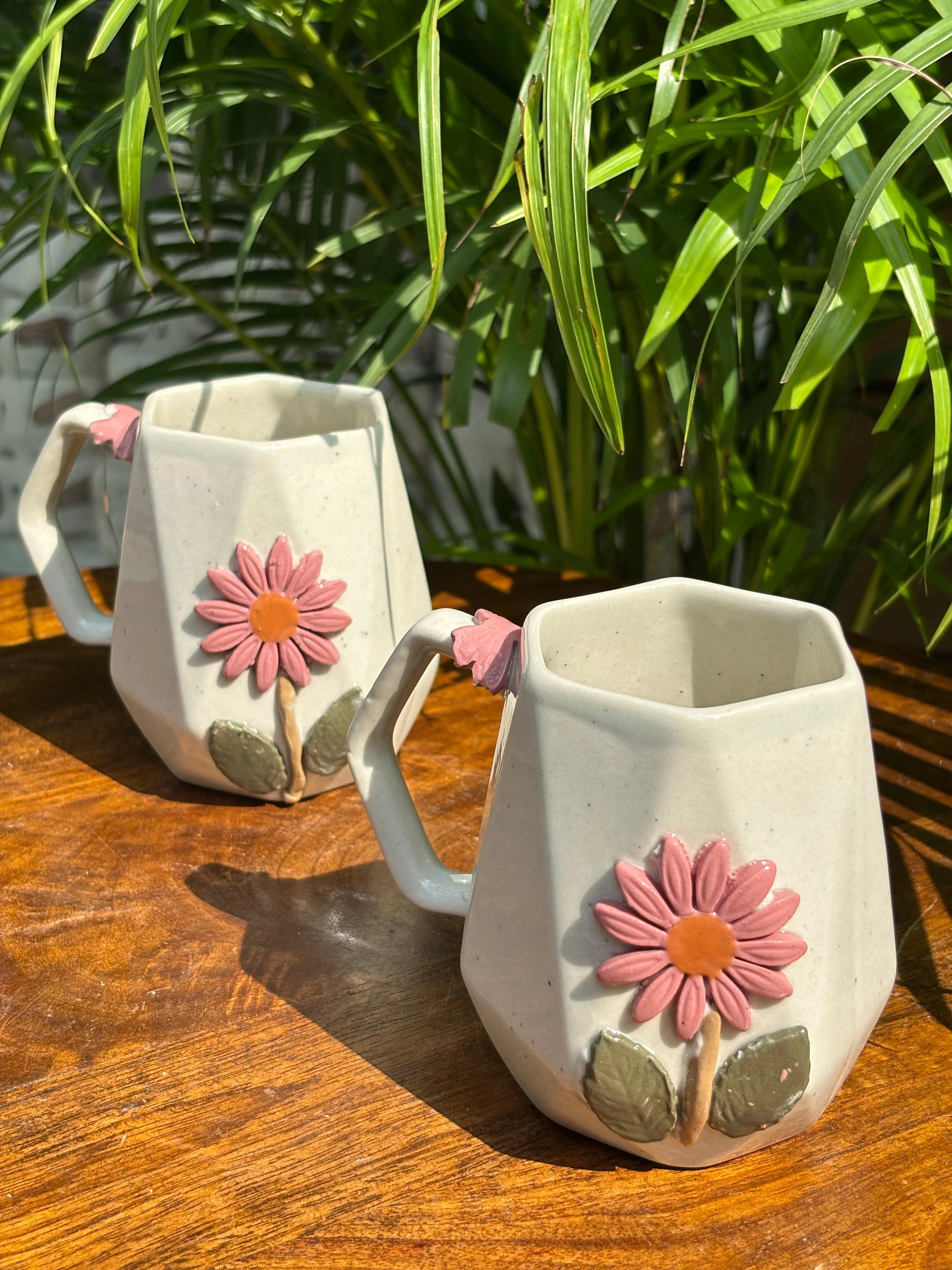Rustic Blossom Grey Coffee Mug - Image 2