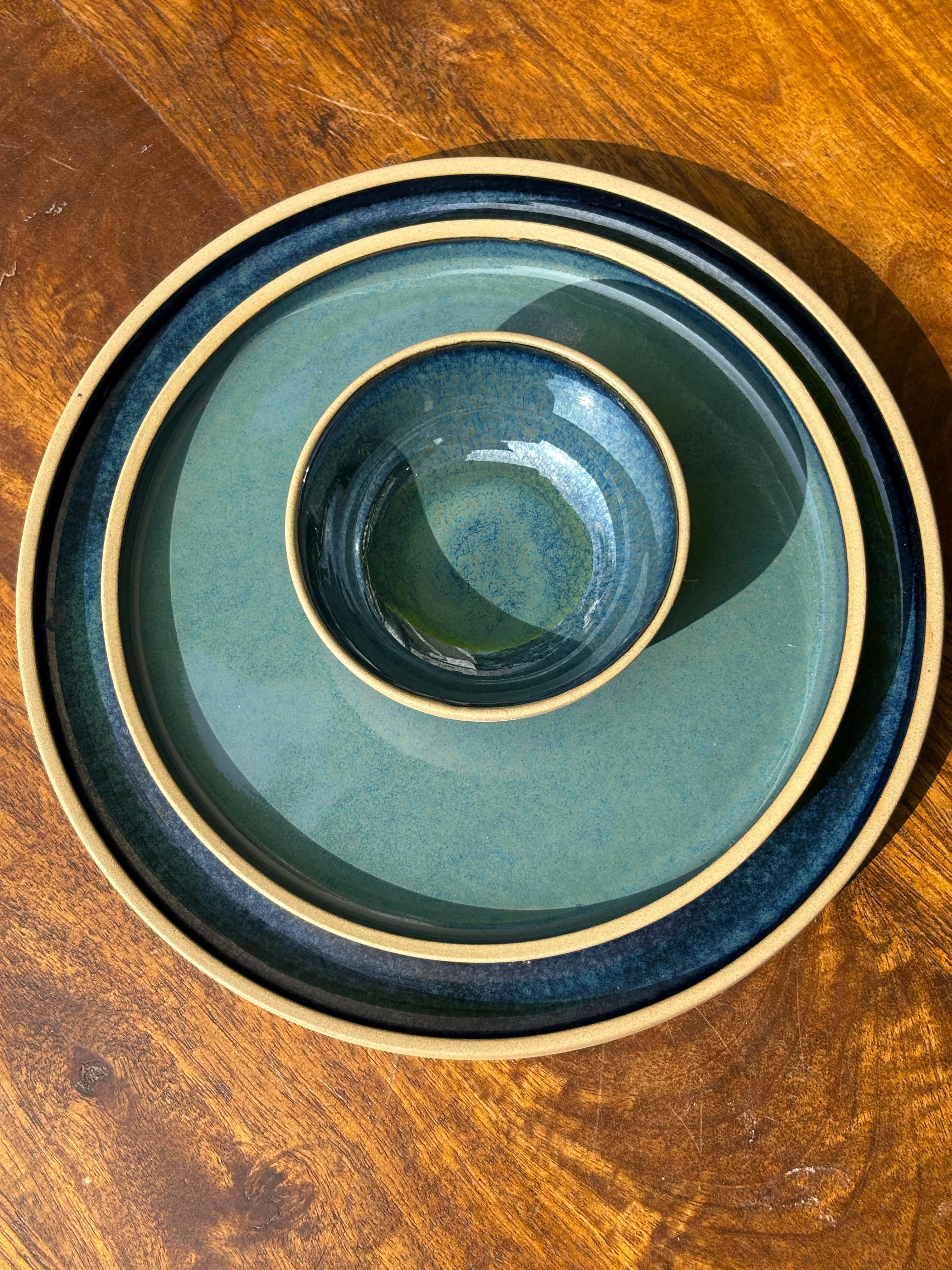 Blue Mirage Luxe Dinner Set (Set of 3)