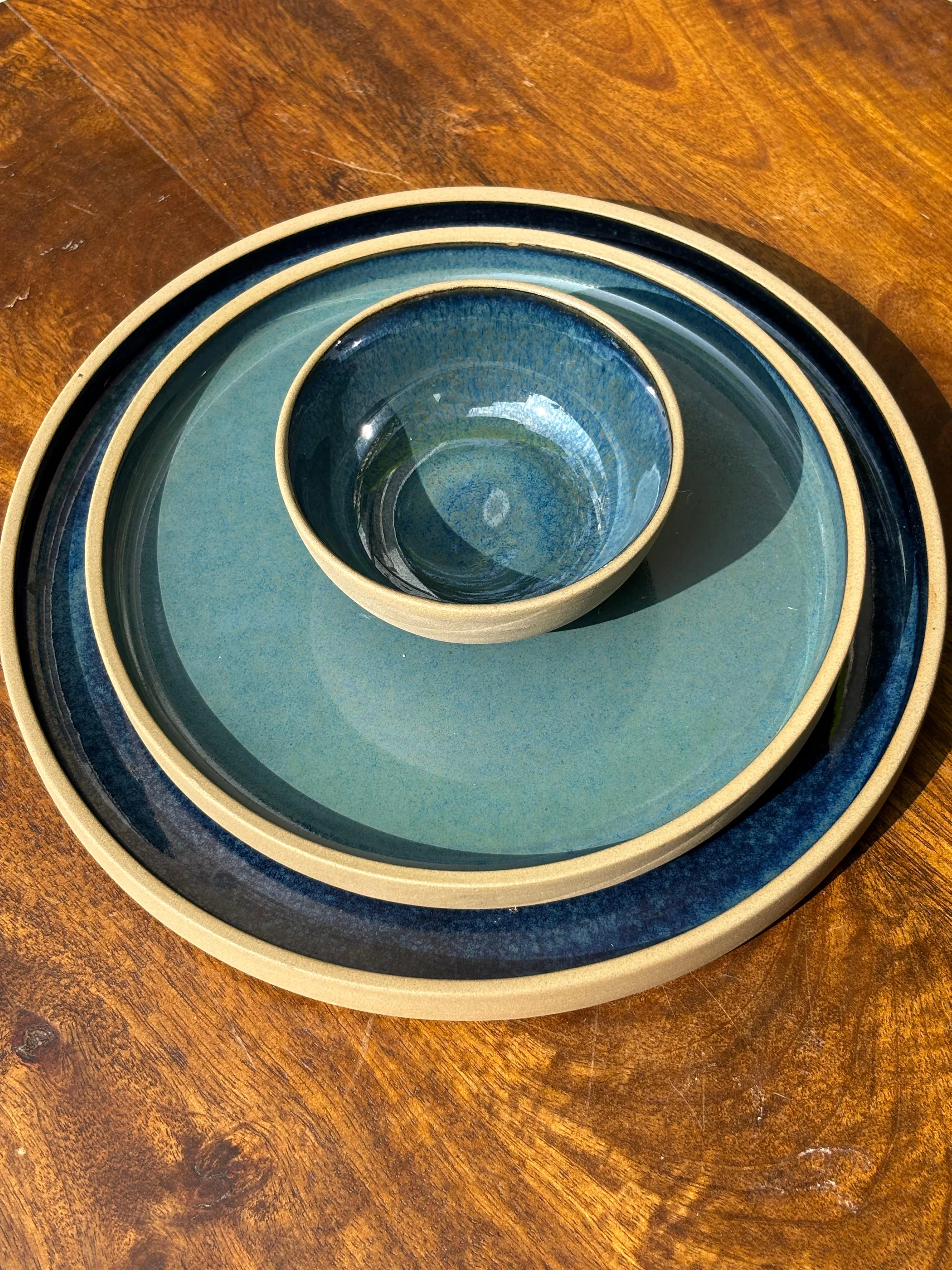 Blue Mirage Luxe Dinner Set (Set of 3) - Image 5