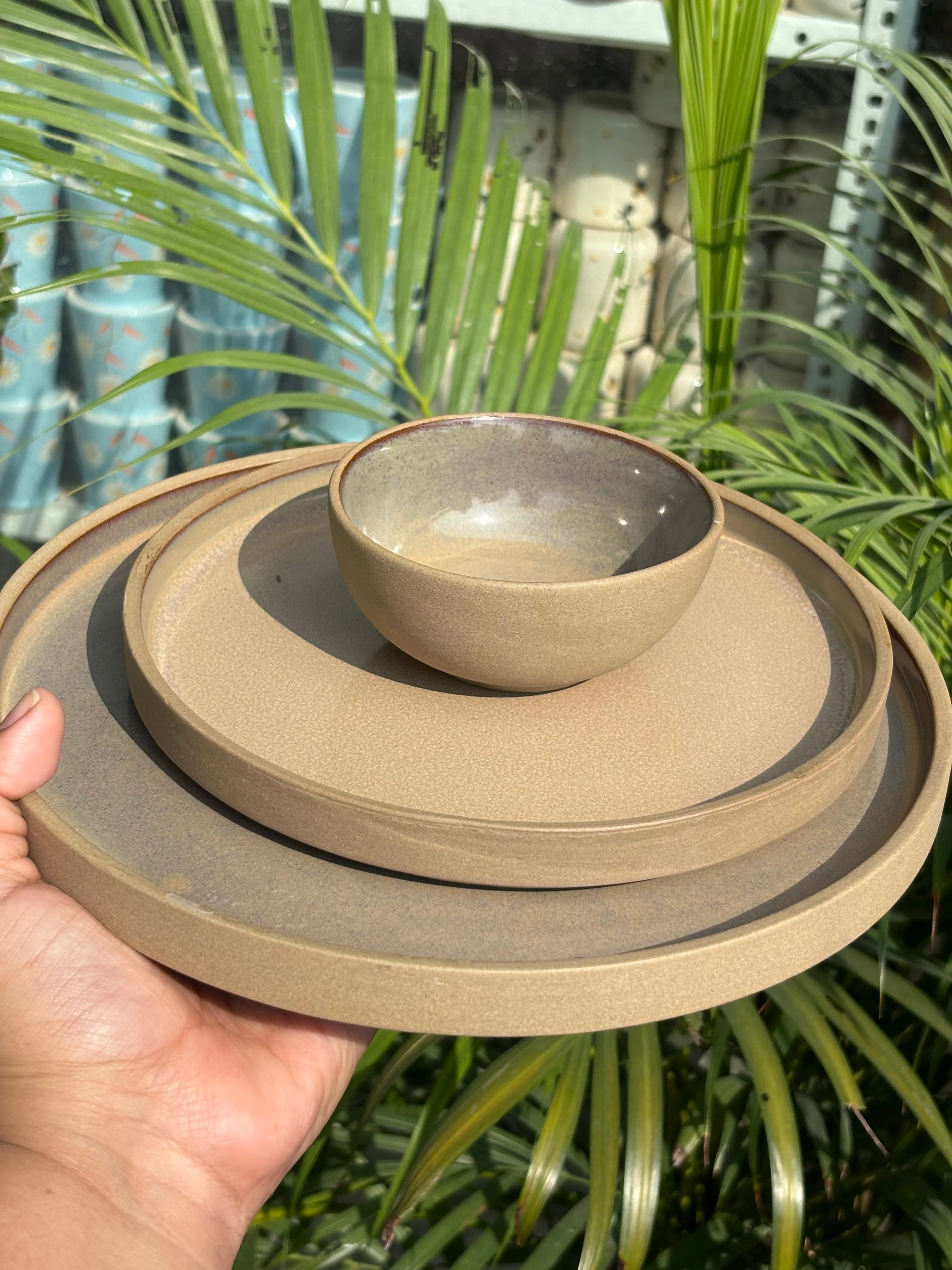 Sandstone Serenity Luxe Dinner Set (Set of 3) - Image 4