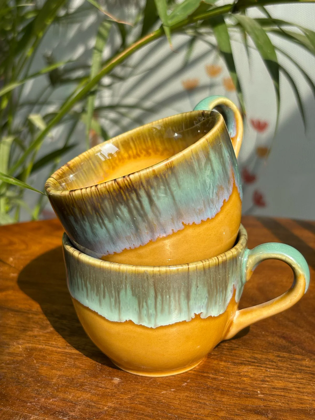 Yellow Glaze Tea Cup (Set of 2) - Image 3
