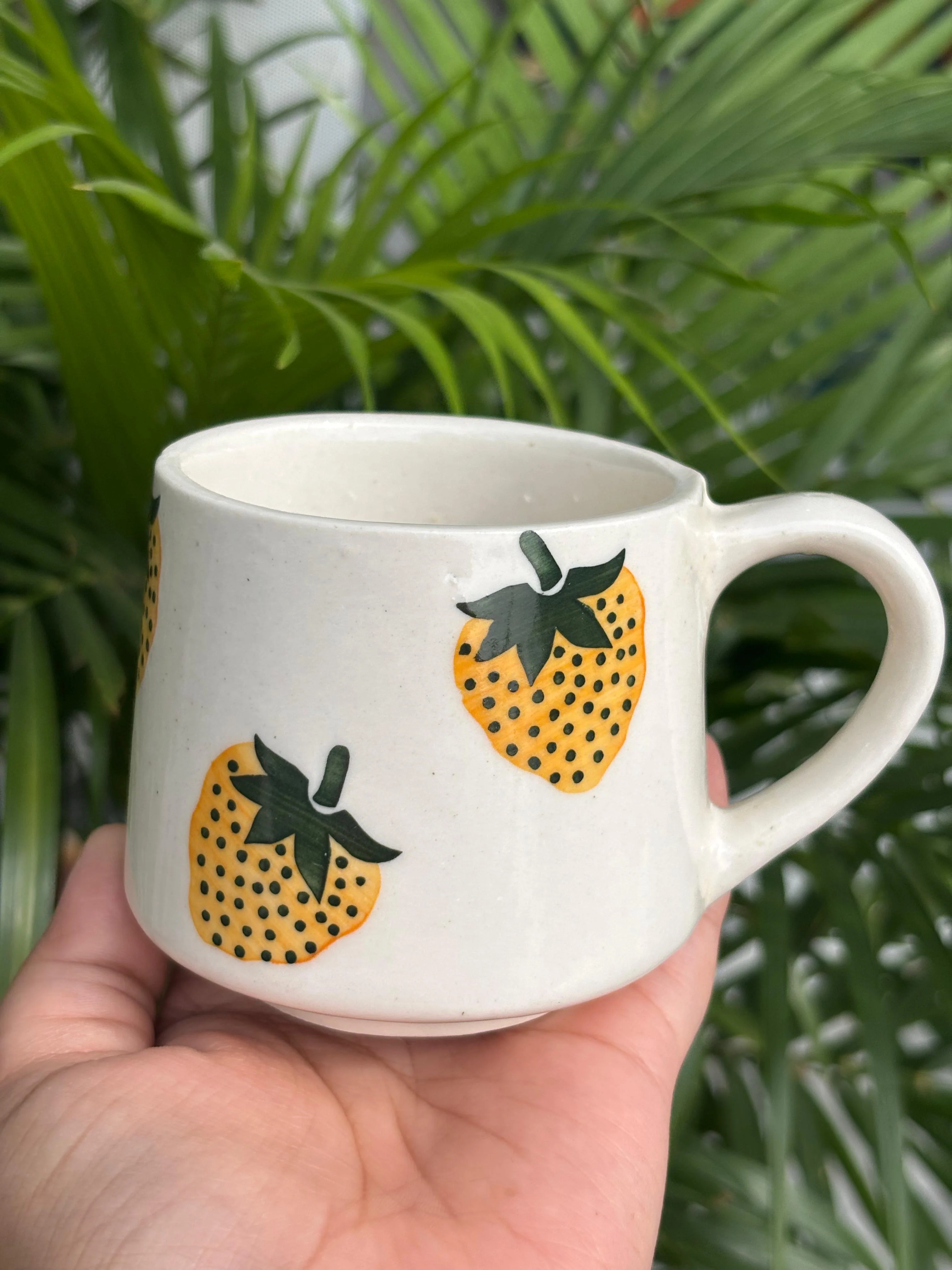 Yellow Strawberry Coffee Mug - Image 2